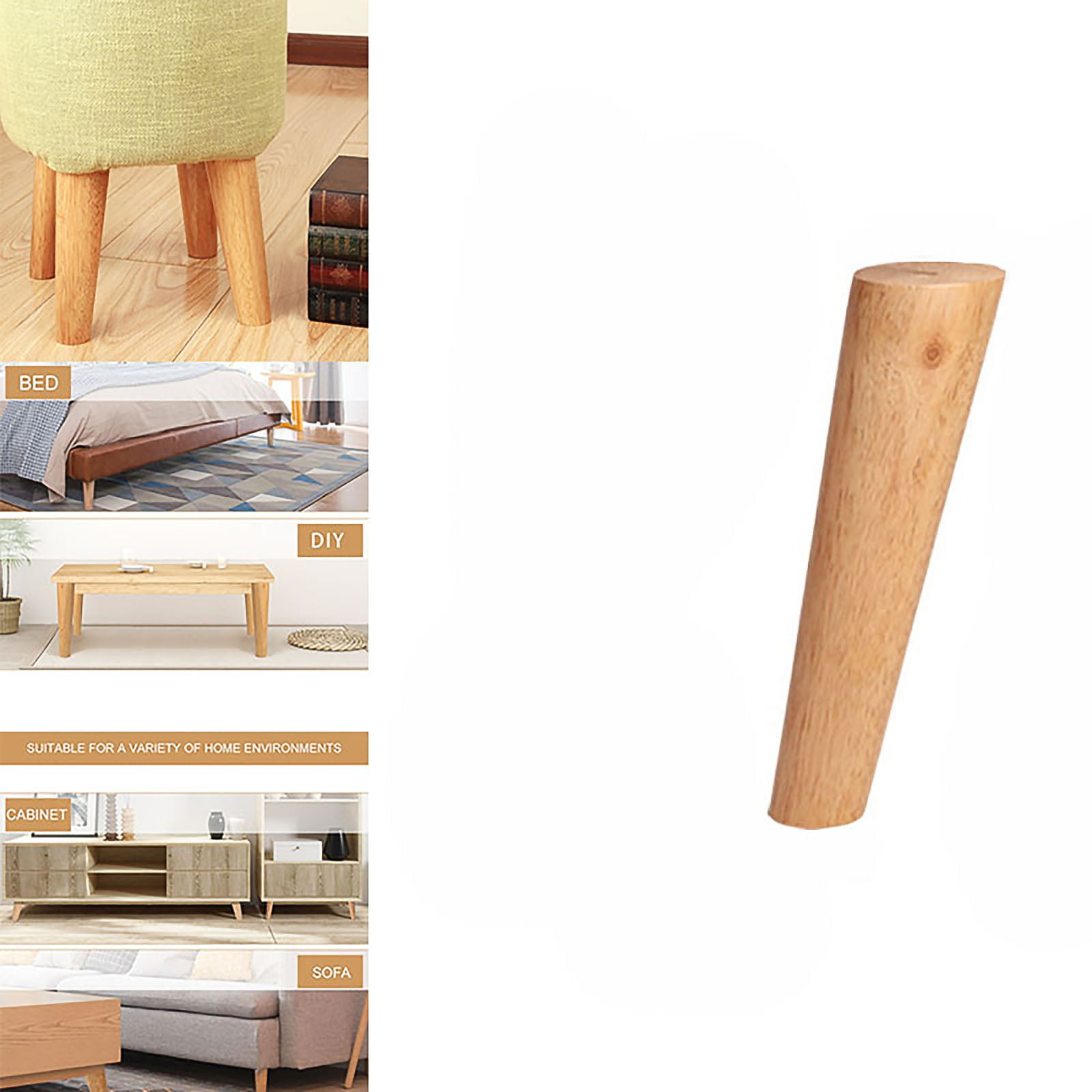 Details about   Square Tapered Furniture Legs Sofa Chair Bed Elevator Riser Feet Supports