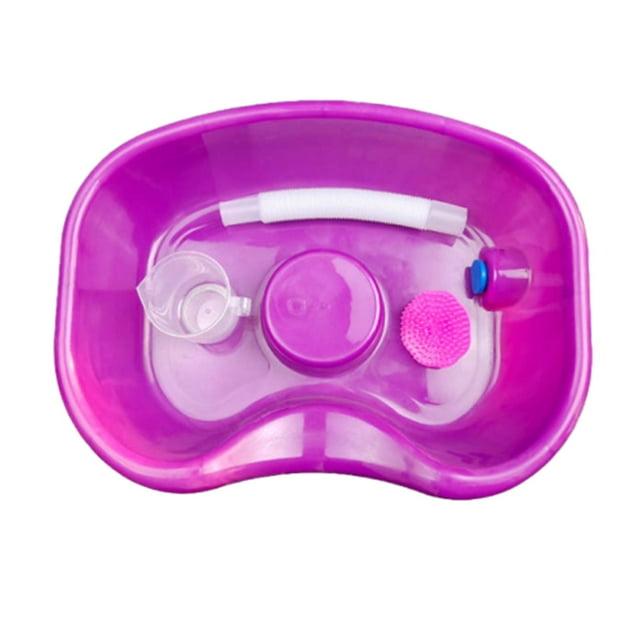 Lavabo de cabecera para champú Yuyangstore Violeta con cojín y manguera de 150 cm