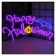 thumbnail image 2 of Letrero De Neón Happy Halloween Con Luz LED De Calabaza Y Murciélago Regulable Por USB Para Ventanas De Dormitorios Decoración De Fiestas 40cmx23.6cm, 2 of 6