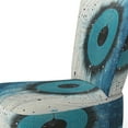 thumbnail image 4 of Designart "White Blue Minimalism Moon" Upholstered Abstract Collages Accent Chair and Modern & Contemporary Arm Chair - Multiple Color & Pattern, 4 of 7