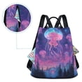 thumbnail image 5 of FORMRS Women's Travel Backpack Purse Anti-Theft Hidden Pockets Casual Shoulder Bag, Neon Jellyfish, 5 of 7
