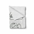 thumbnail image 2 of Cartoon Soft Flannel Fleece Throw Blanket, Black and White Doodle Style Various States Running Sleeping Eating, Cozy Plush for Indoor and Outdoor Use, 60" x 80", Black White, by Ambesonne, 2 of 6