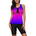 thumbnail image 1 of Maillots de Bain Tankini à Imprimé Color Block pour Femmes avec Capris de Bain s-TTTG, 1 of 6