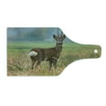 thumbnail image 2 of Hunting Cutting Board, Roe Deer Male Capreolus Western European Wildlife Fauna Flora Meadow Field Grass, Tempered Glass Cutting and Serving Board, Wine Bottle Shape, Multicolor, by Ambesonne, 2 of 5