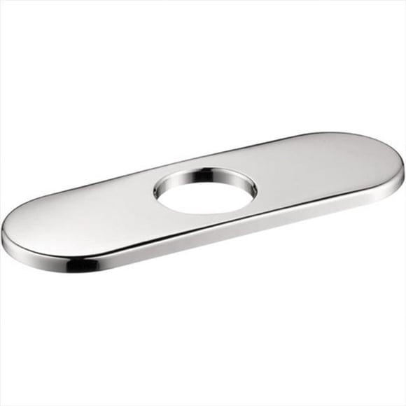 hansgrohe Base Plate for Contemporary Single-Hole Faucets, 6" Upgrade 6-inch Modern Base Plate for Bathtub Faucet in Chrome, 06490000