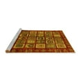 thumbnail image 2 of Ahgly Company Machine Washable Indoor Square Abstract Yellow Modern Area Rugs, 6' Square, 2 of 4