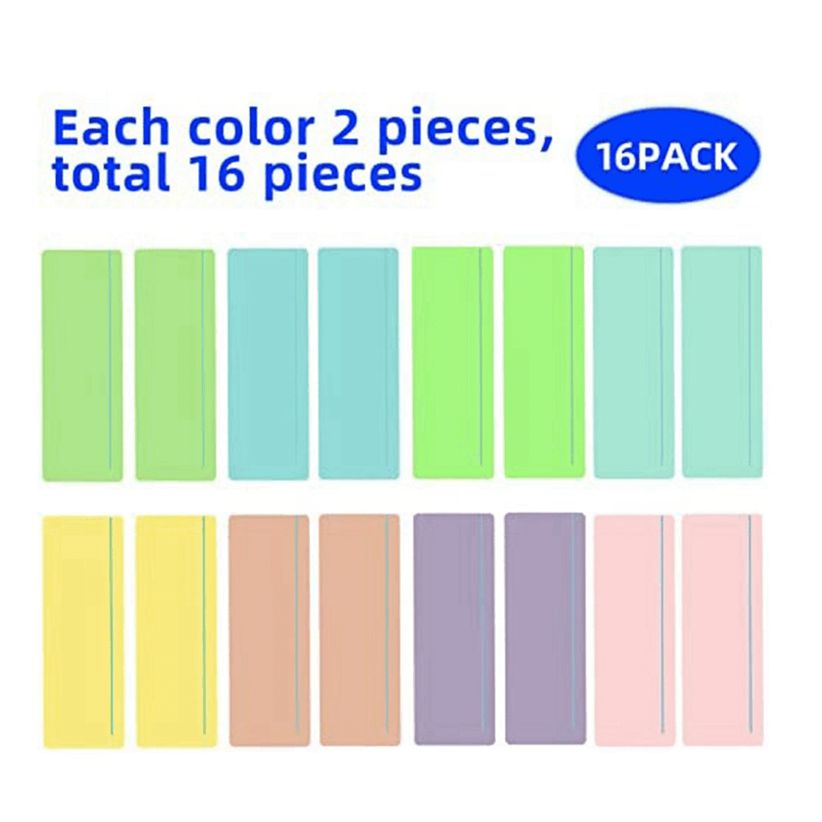 48 Pieces Guided Reading Highlight Strips Colored Overlays Bookmark Reading Tracking Rulers with Line for Dyslexia, ADHD