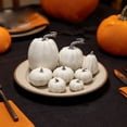 thumbnail image 5 of SMKE 8 Piece Artificial Pumpkin Set Realistic Fall Decor,Faux Pumpkins for Halloween Thanksgiving Table Centerpiece,Farmhouse Rustic Mantel Shelf Indoor Outdoor Display White 8pc, 5 of 5