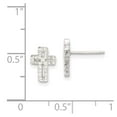 thumbnail image 5 of 925 Sterling Silver Cross Mini Earrings, 5 of 5