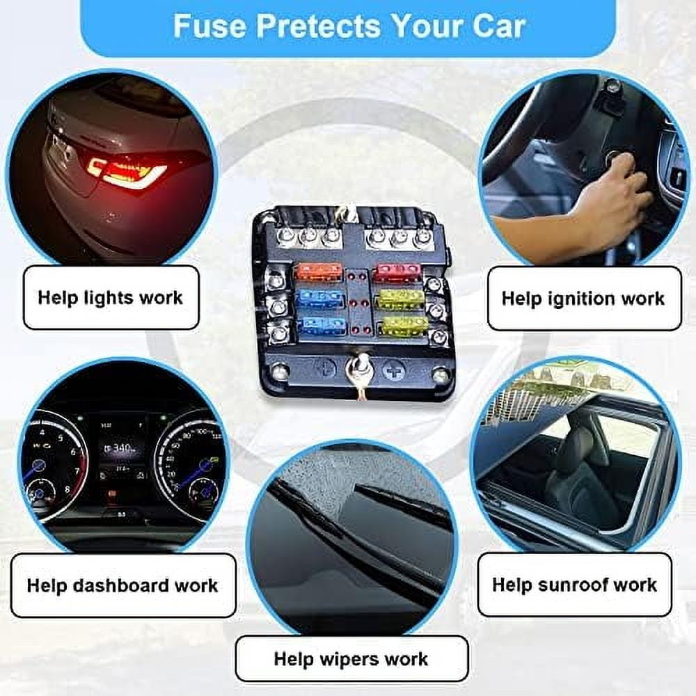 MMIZTFC 300Pcs Car Fuse Assortment Kit, Auto Fuses,Micro Fuse for Car/RV/Truck/Motorcycle