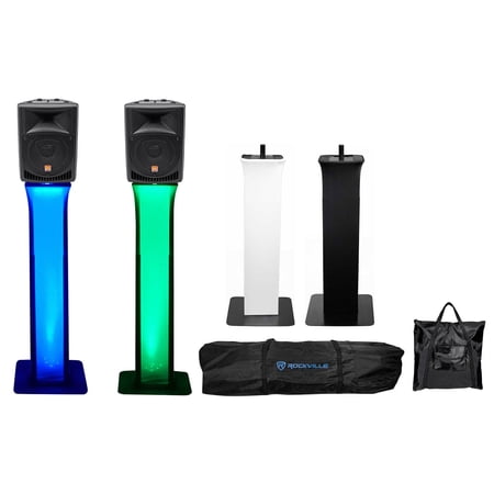 (2) Rockville RPG8 8  Powered 400 Watt 2-Way DJ Speakers+Totem Style Stands price history on PriceWatchPro