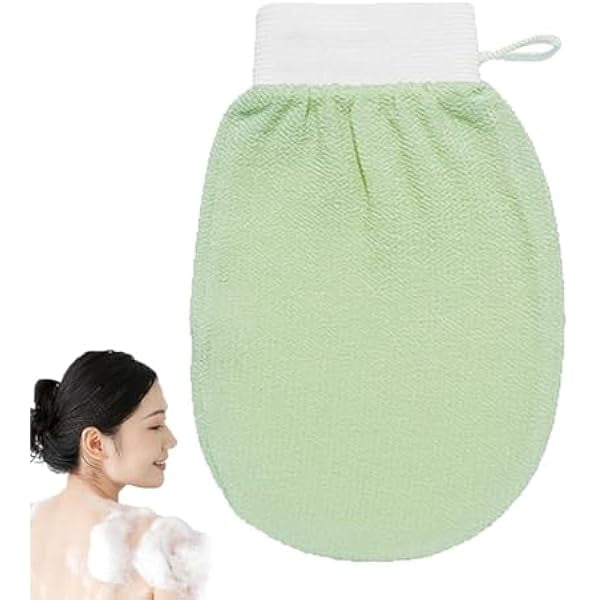 wonima11 Power of The Peel Mitts, Exfoliating Bath Glove for Body Scrub, Soft Power of The Peel Mitt Glove, Mitt Exfoliating Glove, Gentle Peel Mitt for Shower Scrub(Green)