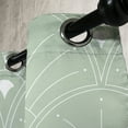thumbnail image 3 of Ambesonne Art Deco Grommet Curtain, Pale Green Classic Scales, 50"x108", Pale Green and White, 3 of 5