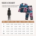 thumbnail image 4 of Saiise Blue Lipped Pit Viper And Three Pink Roses Pattern Women's Long-Sleeved Pajama Set Button Front Sleepwear with Pockets Lounge Set for Home Relax Nightwear-Large, 4 of 7