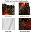 thumbnail image 4 of luoweisi Men's Beach Shorts Quick Dry Swim Trunks with Mesh Lining Halloween Spider Web S, 4 of 5