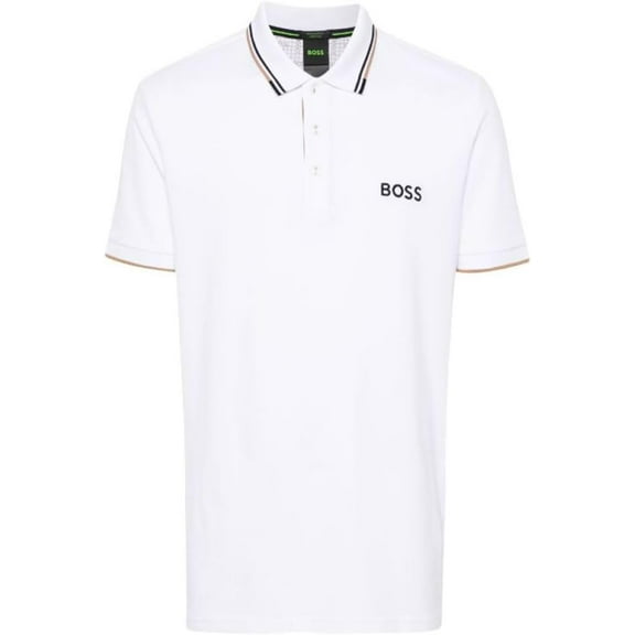 Hugo Boss Men's Paddy Pro Sretch Polo, White, Large
