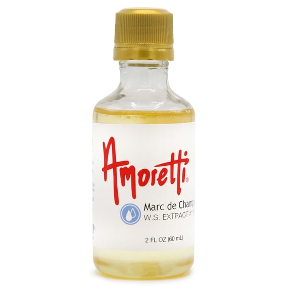 Amoretti - Marc de Champagne Extract Water Soluble 2 oz - Highly Concentrated & Perfect For Pastry, Savory, Brewing, and more, Preservative Free, Vegan, Kosher Pareve, Keto Friendly