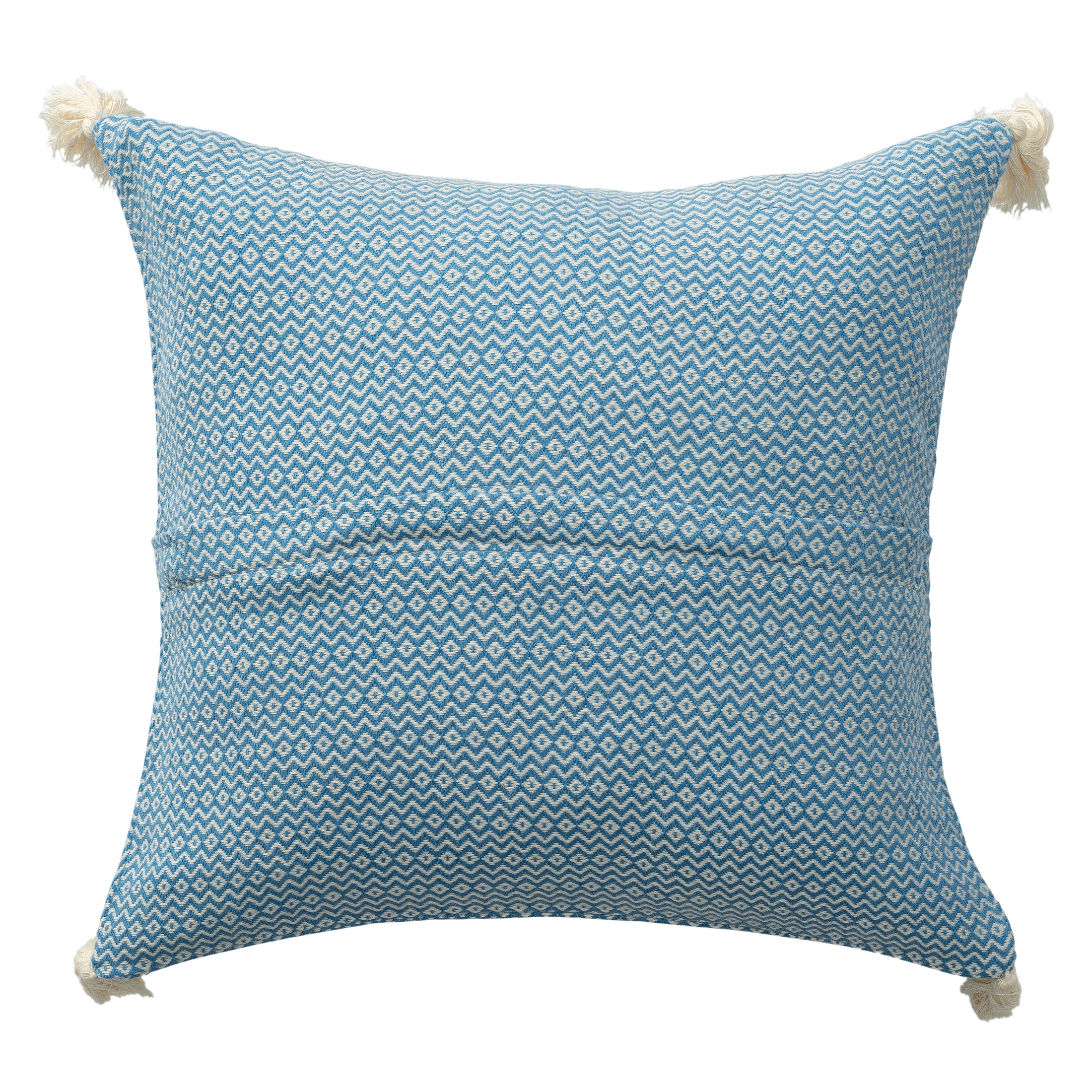 Ox Bay Sasha 18" x 18" Blue Chevron Stripe Turkish Cotton Adult Decorative Throw Pillow