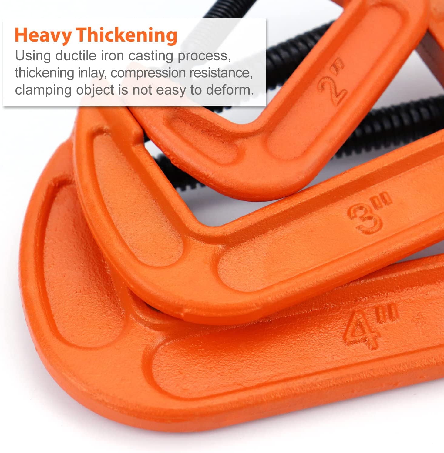 Buy 3PCS C Clamp Set,Heavy Duty G Clamps include 2Inch C Clamp,3Inch