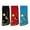 Black/Red/Blue, variant on Wrapables® Big Bad Wolf Five Finger Cartoon Socks Five Toe Socks Set of 3, Grey/Black/Blue