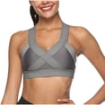 thumbnail image 1 of Yuyuzo Sports Bras for Women High Support Seamless Wireless Racerback Running Comfy Active Crop Tank Tops, 1 of 7