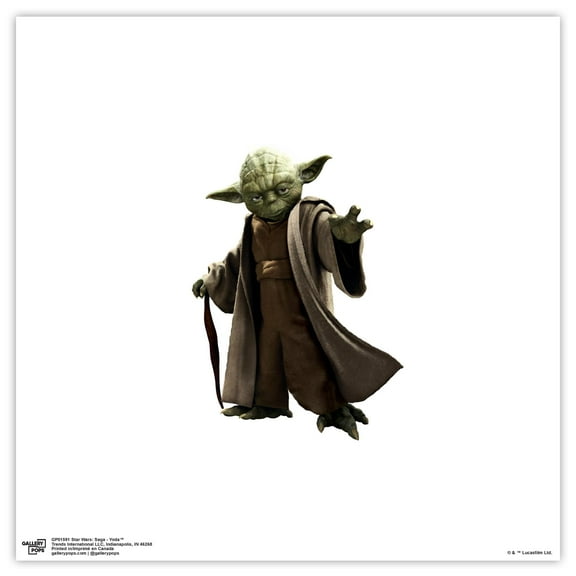 Gallery Pops Star Wars: Saga - Yoda Wall Art, Unframed Version, 12" x 12"