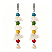 KASIU 2 Pcs Cuttlebone Bird Toys, Parakeet Beak Grinding Stone, Cuttlefish Bone for Small Birds Conures, Budgies, Cockatiels, Lovebirds, Green Cheeks, Cage Accessories for Parakeet