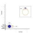 thumbnail image 4 of ANGARA Natural 1.45 ct Tanzanite Split Shank Ring with Diamond Halo in 14K Yellow Gold for Women (Size-7mm) | December Birthstone, Anniversary, Jewelry Gift for Women | Natural Tanzanite Ring, 4 of 9