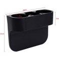thumbnail image 2 of 1 portavasos para coche (negro), organizador de espacio para asiento de coche 3 en 1, caja de almacenamiento, soporte para botella de agua de doble taza, soporte para teléfono móvil para coches y cam, 2 of 5