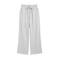 thumbnail image 6 of Delayuji Womens Linen Pant Loose Stretch Pleated High Waisted Straight Leg Pants Relaxed Fit Casual Pant Daily Wear, 6 of 7