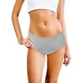 thumbnail image 3 of Lava 4 Packs Women Period Underwear High Waisted Leak-Proof Cotton Briefs Postpartum Menstrual Panties Gray, M, 3 of 10