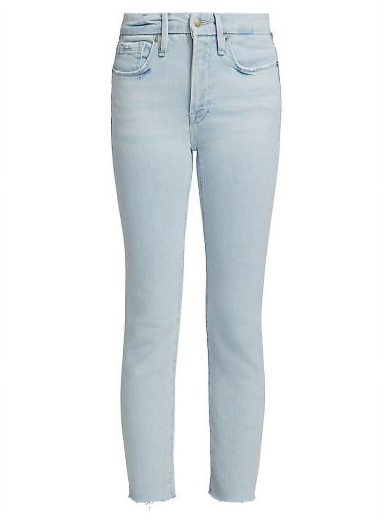 Good American Women's Good Legs Cigarette Raw Hem Jeans in Indigo145 - Blue - Size 4 / 27