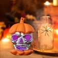 thumbnail image 2 of Orange Halloween Skull Candle Light Led Decoration Lamp For Festival Party Spooky Design Prop, 2 of 4