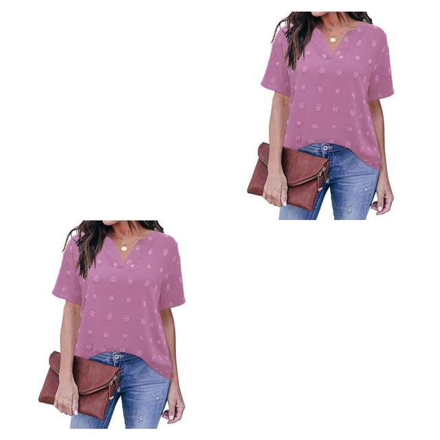 Blusa con cuello en V Minnieouse Floral manga corta holgada verano mujer S M L XL XXL
