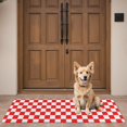 thumbnail image 4 of Red and Black Checkered Pattern Door Rugs,Washable Non Slip Door Mats Indoor,Decorative Door Mats,Entry Mat Indoor for Entrance,Bedroom,Kitchen,Bathroom,16"x47", 4 of 6