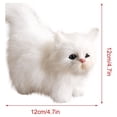 thumbnail image 3 of Realistic Baby Cat Figurine Stuffed Kitten | Lifelike, Fluffy, Plush Kitty, Home Office Car Decor, Collectible Gift, Photo Prop(White), 3 of 4