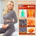thumbnail image 3 of CL convallaira 2 PACK/Set Women Thermal Underwear Long Johns Set, Soft and Warm Long Underwear Base Layer Pajama for Cold Weather, 3 of 6