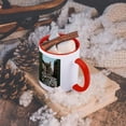 thumbnail image 5 of 3dRose, Broadway From St. Pauls New York City Street Scene with Trolley Cars, 15oz Two-Tone Red Mug, 5 of 7