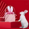 thumbnail image 1 of BotaniNest Easter Bunny Party Tote With Handle For Candy Eggs And Holiday Celebration, 1 of 6