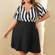 thumbnail image 4 of ICHUANYI Clearance Women Plus Size Summer Casual Short Sleeve V Neck Printed Sleeve Dresses Loose Dress(White, XXL) ICHUANYI WER2023081116711, 4 of 8