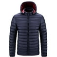 thumbnail image 4 of qelini Winter Jackets for Men Long Sleeve Coats with Detachable Hood Zip up Quilted Jackets Dressy Winter Warm Outerwear, 4 of 4