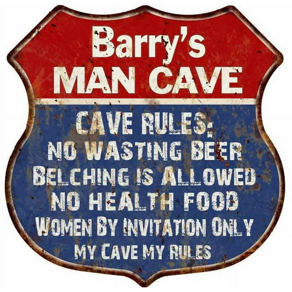 Benny's Man Cave Rules Sign Shield Metal Gift 211110023127