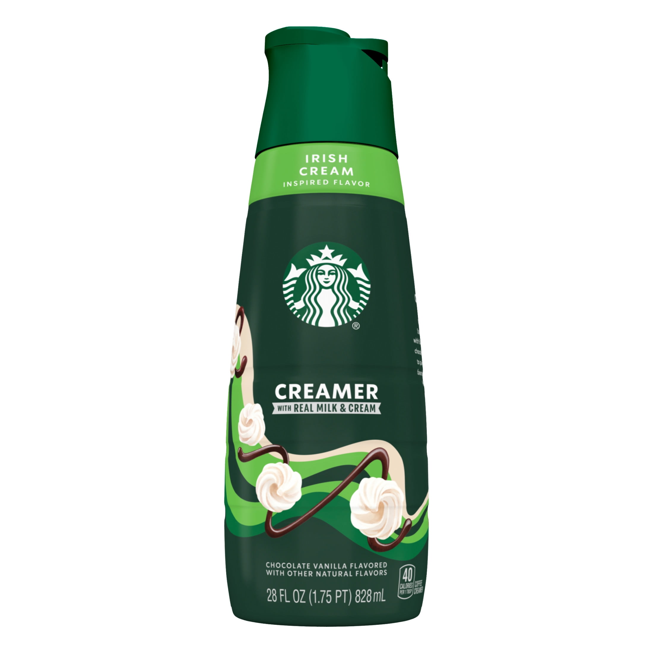 Starbucks Irish Cream Coffee Creamer, Chocolate & Vanilla Flavored Liquid Creamer with other natural flavors, 28 fl oz bottle