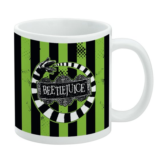 Beetlejuice Beetle Worm White Mug