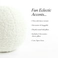 thumbnail image 6 of Lush Decor Neo Boucle Sphere Ball Throw Pillow 1 Piece 10" Round White - Round Pillow - Soft Ball Pillow - Textured Decorative Pillows For Bed, Couch or Chair, 6 of 6