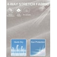 thumbnail image 4 of Little Donkey Andy Women's 10 Inch Quick Dry Bermuda Lightweight Shorts Stretch Golf Hiking Travel Light Gray Heather 3XL, 4 of 5