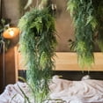 thumbnail image 2 of Faux Artificial Asparagus Setaceus Hanging Fern Plant, 2 of 9