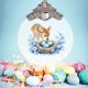 thumbnail image 1 of Uuiauoio Glass Easter Ornament 2D Flat Pendant with Bunny Egg Designs for Tree Gift Basket Filler Holiday Party Decorations Keepsake, 1 of 5