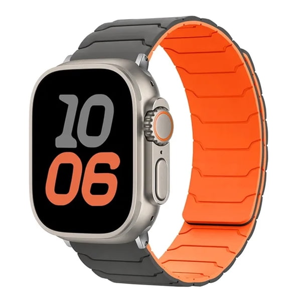 Bandas Magnéticas Del Silicón La Banda Reloj Deporte Pulsera para Apple Watch 9/S10/Ultra 2