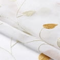 thumbnail image 4 of Fragrantex White Spring Sheer Embroidered Curtains 63 inch Length with Gold Yellow Leaf Botanical Window Curtains for Bedroom Rod Pocket 38"W x 63"L,2 Panels, 4 of 8